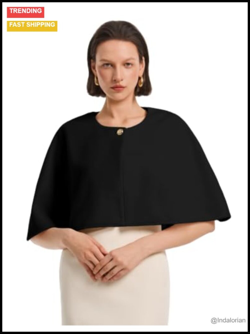 Cropped Shawl Wrap Poncho Cape Wedding Bridal Cover Up Wool Tencel